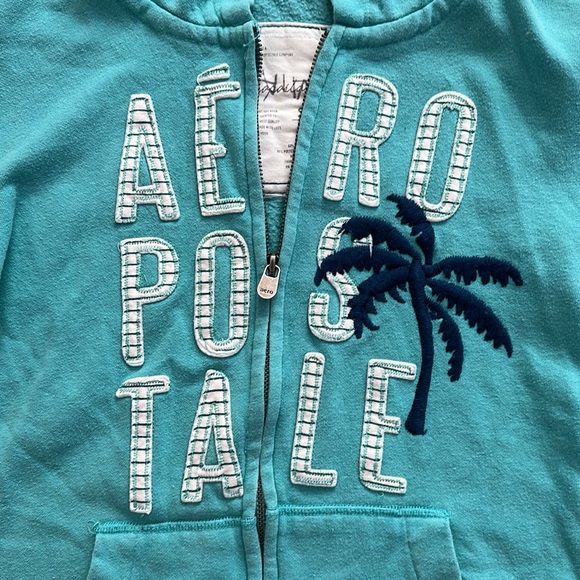 Vintage Aeropostale half sleeve sweatshirt hoodie - Picture 2 of 11